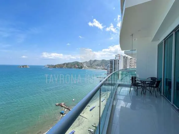 Penthouse Frente al Mar en Venta Rodadero Sur 222m² | 3 Habitaciones con Vista al Mar